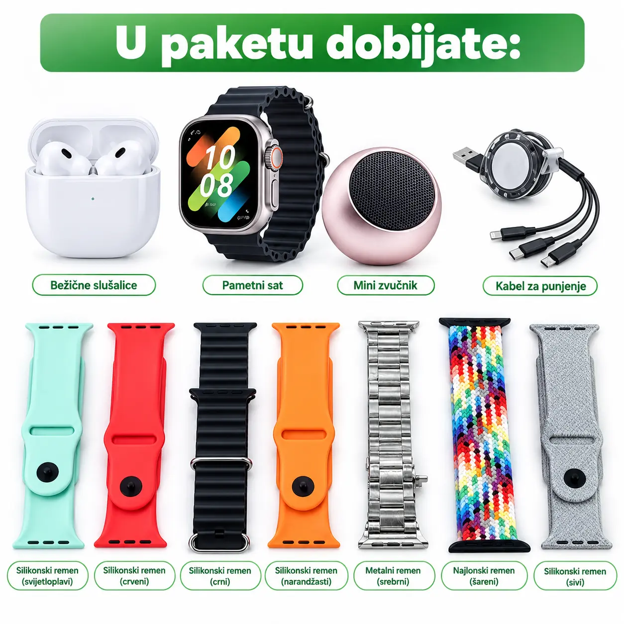 Pametni sat sa poklon zvučnikom