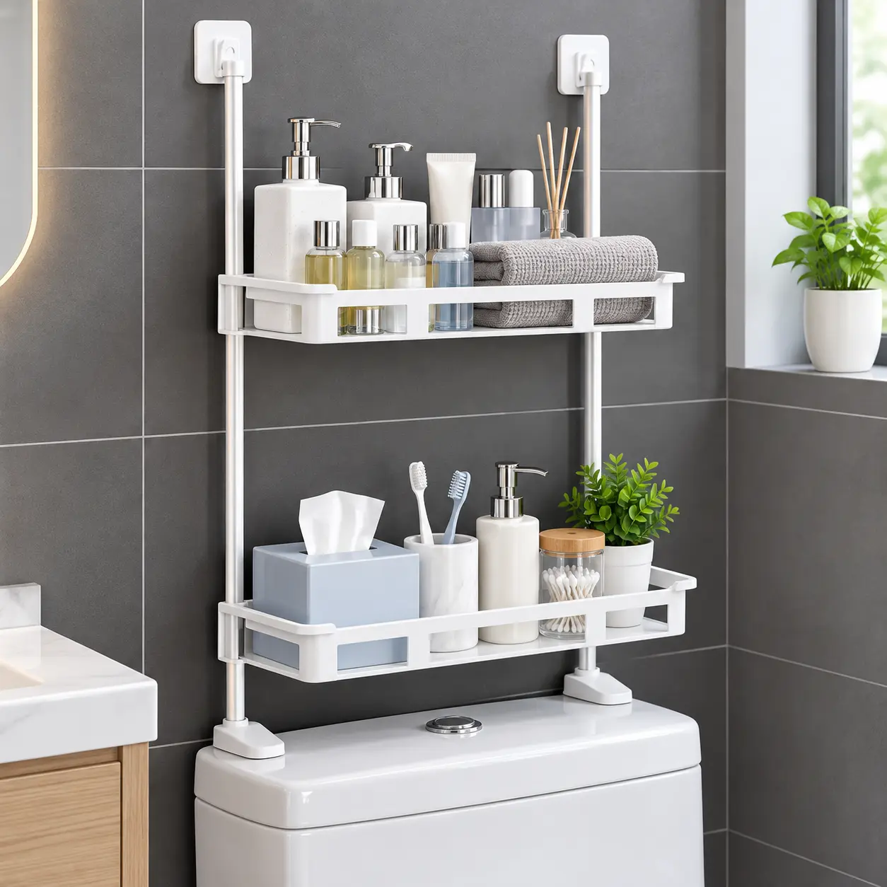 Polica za kupatilo iznad WC školjke